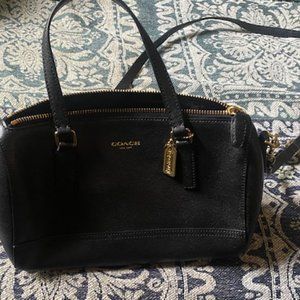 Coach Rowan Satchel (Black Leather)